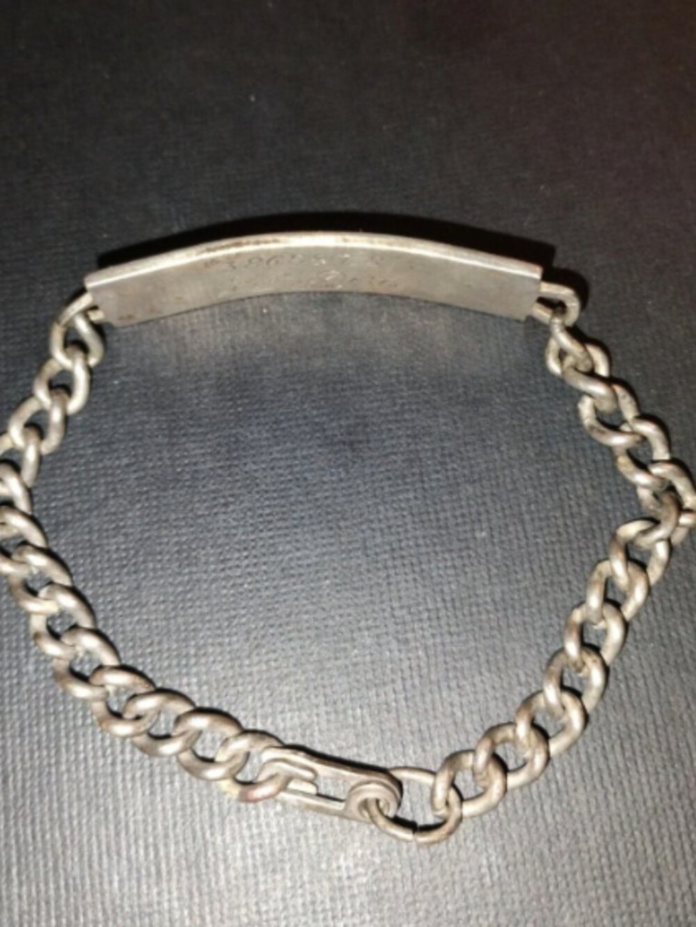 Vintage 925 Sterling Silver ID Bracelet 26g